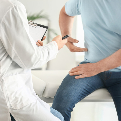 urologist talking with a patient