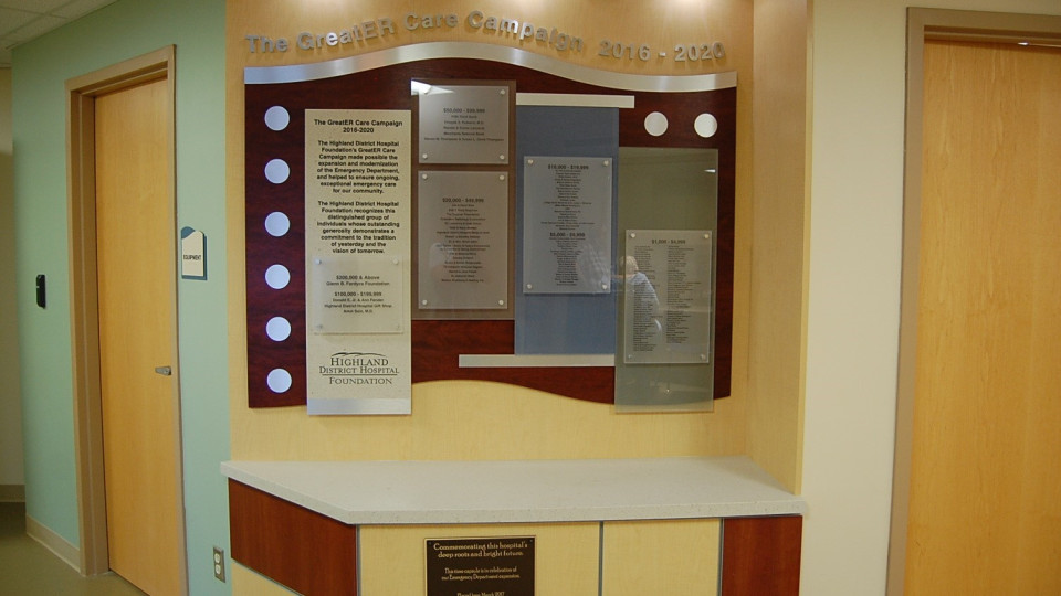 Highland District Hospital Foundation Wall