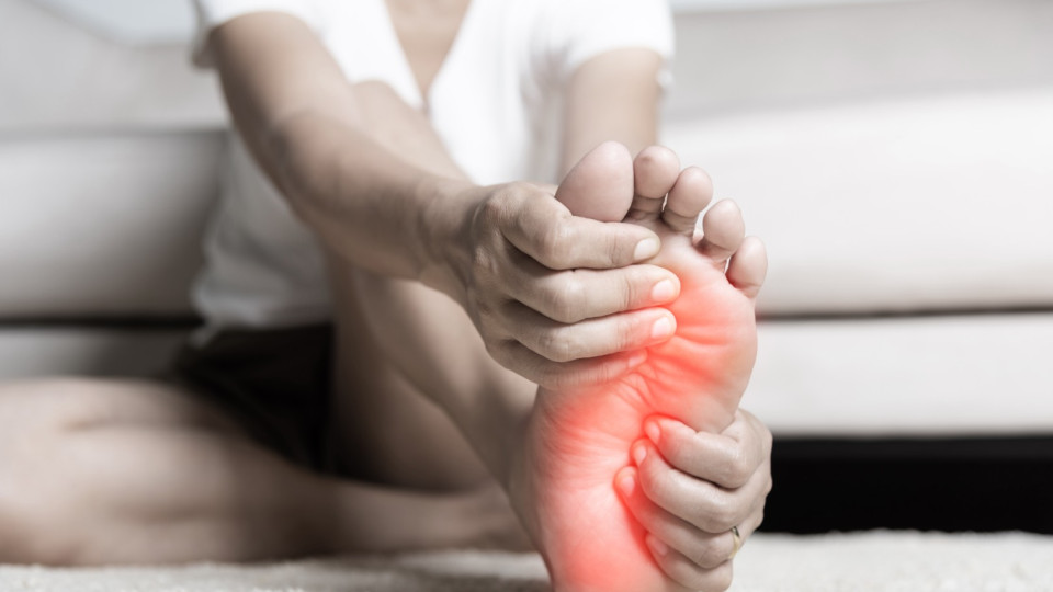 photo of foot illustrating pain