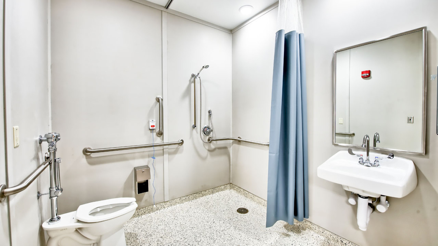 Bariatric restroom and shower